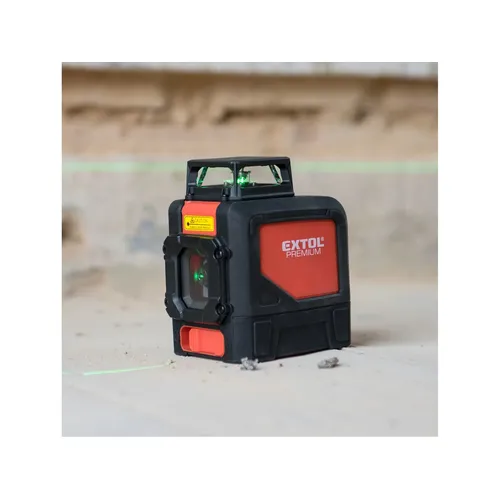 Laser zelený liniový, křížový samonivelační, 1h360° x 1v EXTOL PREMIUM 8823307