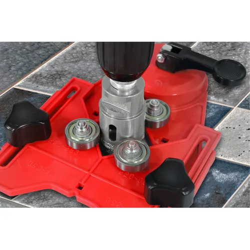 Vodící šablona na korunky a vrtáky, prac. rozsah ⌀4-83mm EXTOL PREMIUM 8801974