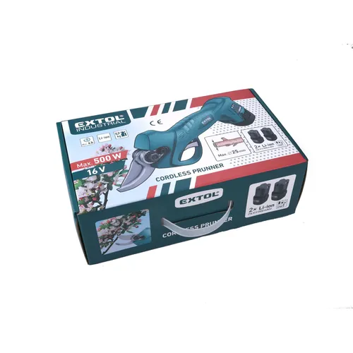 Nůžky zahradnické aku, 16v li-ion, 2×2ah EXTOL INDUSTRIAL 8791580