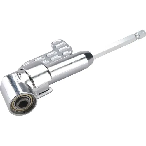 Úhlový nástavec/držák hrotů do vrtačky, 1/4"x140mm (105°) s magnetem EXTOL CRAFT 919407