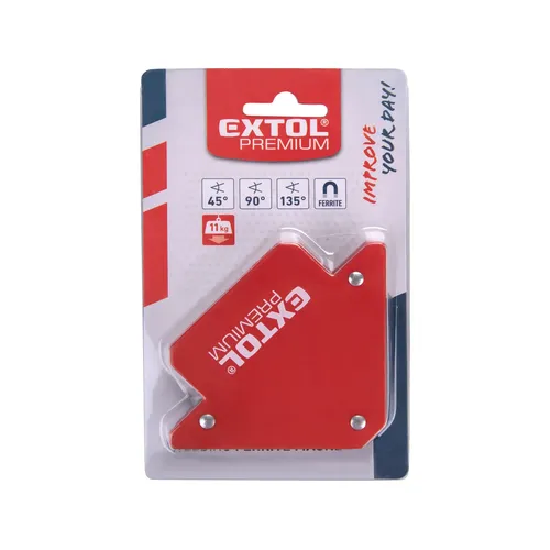Magnet-úhelník svařovací, 45°-90°-135°, nosnost do 11kg EXTOL PREMIUM 8815183