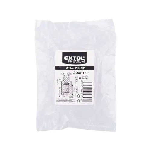 Adaptér na úhlovou brusku, m14 × 5/8"-11unc, 40mm EXTOL PREMIUM 8804491