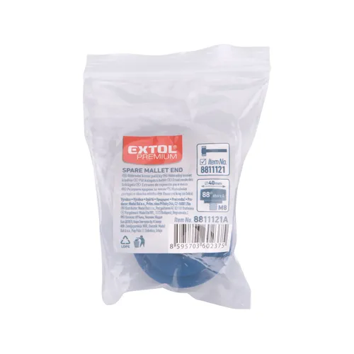 Náhradní konec k paličce 8811121, o 40mm, tvrdost 88°shore a EXTOL PREMIUM 8811121A