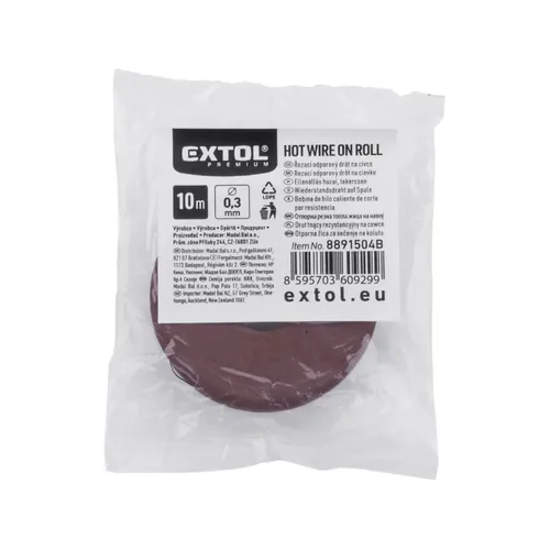 Řezací drát, odporový, 10m, ⌀0,3mm EXTOL PREMIUM 8891504B