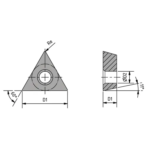 Břitové destičky pro vyvrtávací hlavy - na hliník (č. 7 a 8) 3352141 Optimum