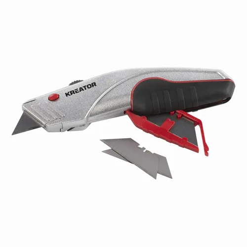 Pracovní nůž ze slitiny hliníku  plus  3 náhradní nože - HIGH QUALITY Kreator KRTH00206