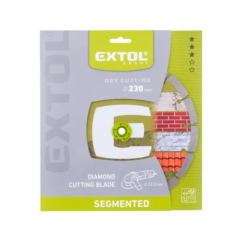 Kotouč diamantový řezný segmentový - suché řezání, o 230x22,2x2,6mm EXTOL CRAFT 903035