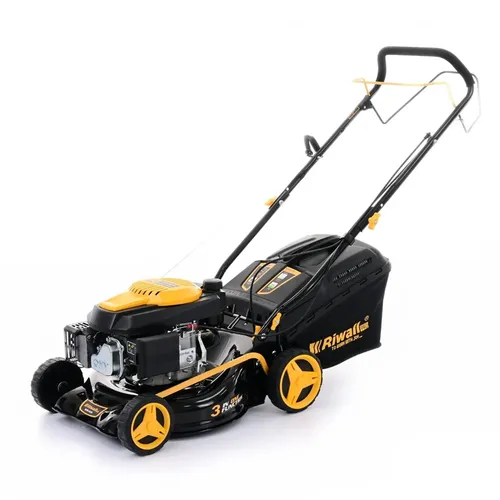 Riwall PRO RPM 4235 multifunkční travní sekačka 3 v 1 s benzinovým motorem a pojezdem