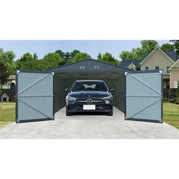 Riwall PRO RMCG 20x13 Anthracite kovová garáž 3,8 x 6 m se sedlovou střechou Antracit