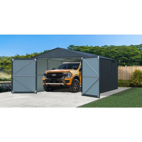 Riwall PRO RMCG 20x13 Anthracite kovová garáž 3,8 x 6 m se sedlovou střechou Antracit