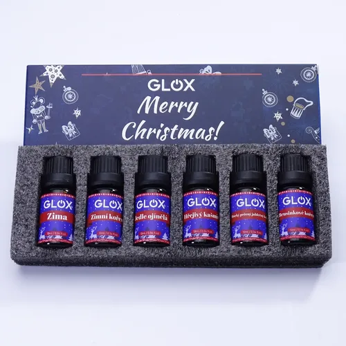 Sada 6ks Vánočních aroma olejů Glox GLOXAO2