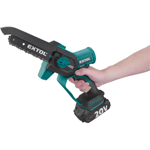 Pila řetězová aku jednoruční share20v, 13cm, brushless, 2ah EXTOL INDUSTRIAL 8791922