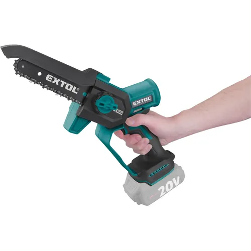 Pila řetězová aku jednoruční share20v, 13cm, brushless, bez baterie a nabíječky EXTOL INDUSTRIAL 8791923