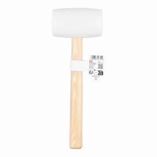 Gumová palice bílá 700g - Dřevěná násada Kreator KRTH90605