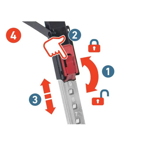 Koza stavební skládací 1kus, nosnost 550kg, výška 60-85cm EXTOL PREMIUM 8859999