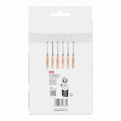 Mini řezbářské nožíky / dláta 6ks Kreator KRTH23203