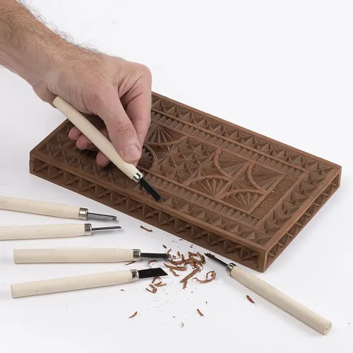 Mini dláta na dřevo sada 6ks Kreator KRTH23601