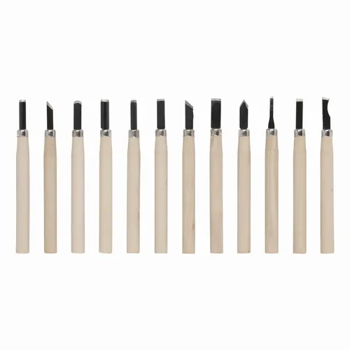 Mini dláta na dřevo sada 12ks Kreator KRTH23602