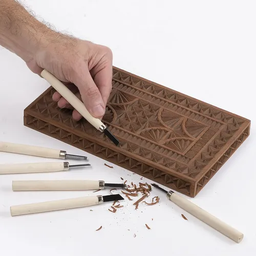 Mini dláta na dřevo sada 12ks Kreator KRTH23602