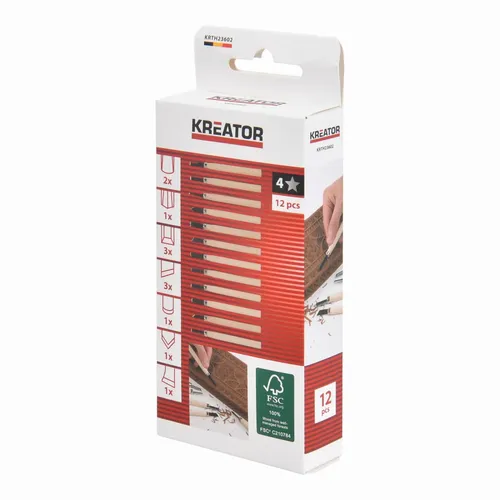 Mini dláta na dřevo sada 12ks Kreator KRTH23602