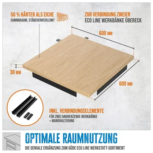 Pracovní deska rohového stolu GWP 600E Güde 40465