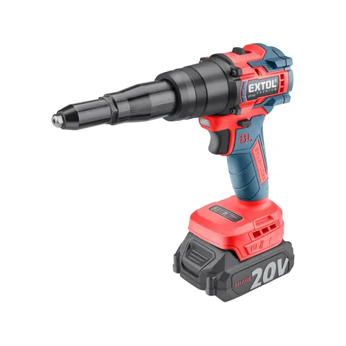 Pistole nýtovací aku share20v, brushless, 2ah EXTOL PREMIUM 8891868