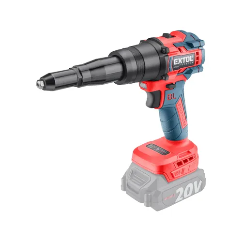 Pistole nýtovací aku share20v, brushless, bez baterie a nabíječky EXTOL PREMIUM 8891869