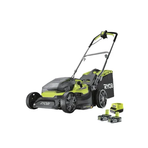 Ryobi RY18LMH37A-225 18V One+ sekačka na trávu, záběr 37 cm, koš 45 l, mulčování, 2x 2,5 Ah akumulátor, nabíječka