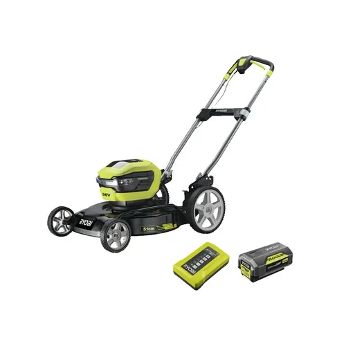 Ryobi RY36LMMX51A-140 36V bezuhlíková sekačka na trávu, záběr 51 cm, 1x 4,0 Ah akumulátor, nabíječka