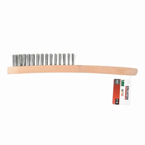 Ruční drátěný nerezový kartáč, dřevěná rukojeť Kreator KRTH50004