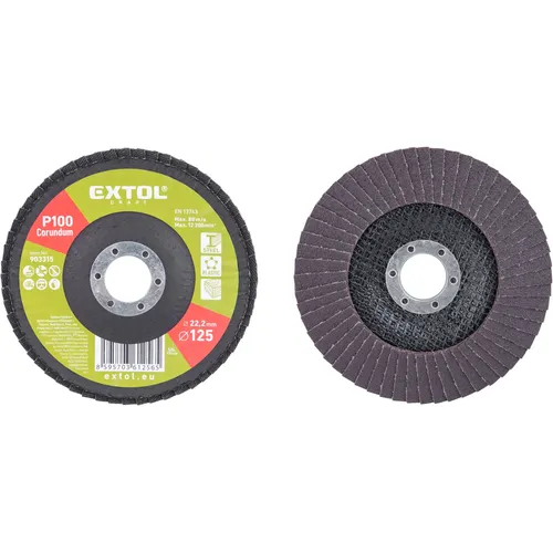 Kotouč lamelový šikmý korundový, o125mm, p100 EXTOL CRAFT 903315