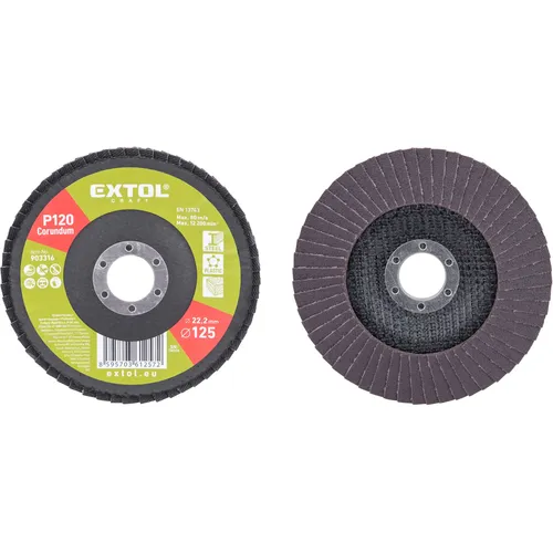 Kotouč lamelový šikmý korundový, o125mm, p120 EXTOL CRAFT 903316