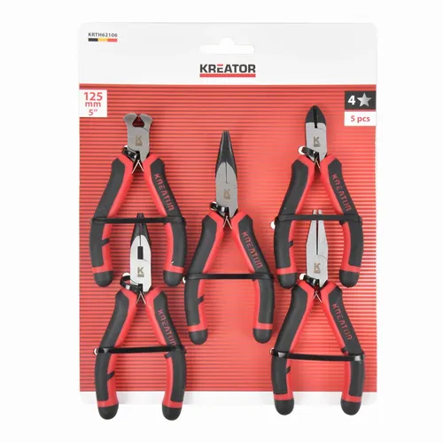 Sada mini kleští 125mm 5ks Kreator KRTH62106