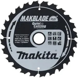 Makita B-32443 kotouč pilový dřevo MAKBLADEplus 216x2.4x30mm 24Z = old B-08610