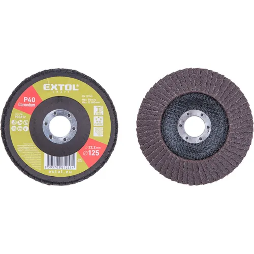 Kotouč lamelový šikmý korundový, o125mm, p40 EXTOL CRAFT 903312
