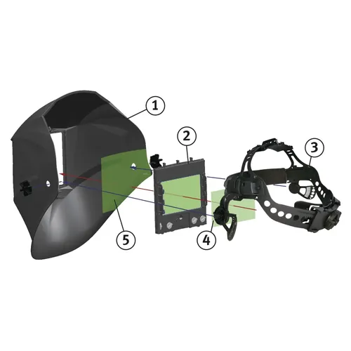 Samostmívací svařovací kukla VarioProtect XXL-W-2 TC red 1654025-2 Schweißkraft