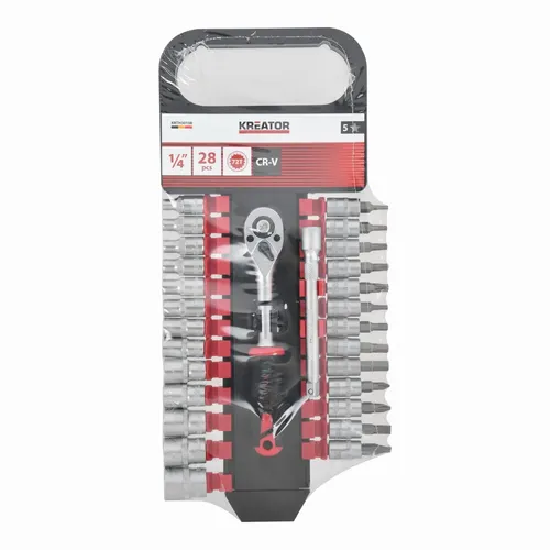 Gola sada 1/4" 28ks Kreator KRTH30108