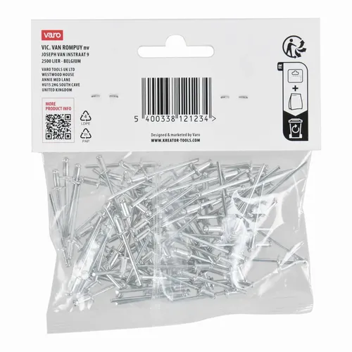 Trhací nýty 3,2x6,4mm 100ks Kreator KRTH62702