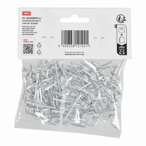 Trhací nýty 4,0x6,4mm 100ks Kreator KRTH62703