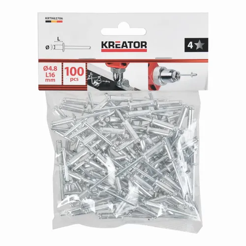 Trhací nýty 4,8x16mm 100ks Kreator KRTH62706