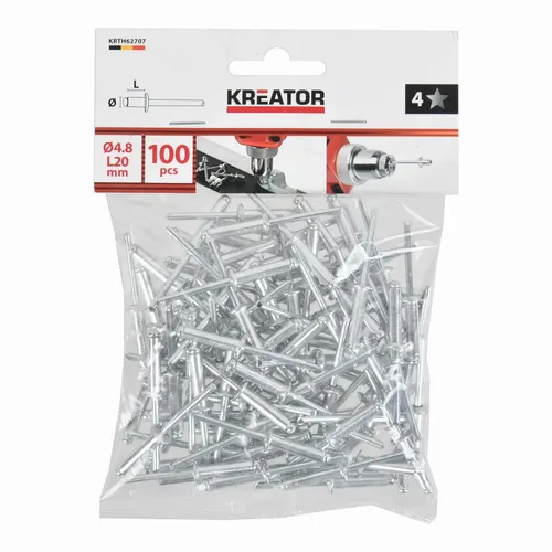Trhací nýty 4,8x20mm 100ks Kreator KRTH62707