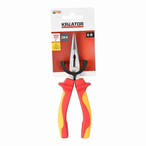 Kleště prodloužené ploché 160mm VDE Kreator KRTH62904