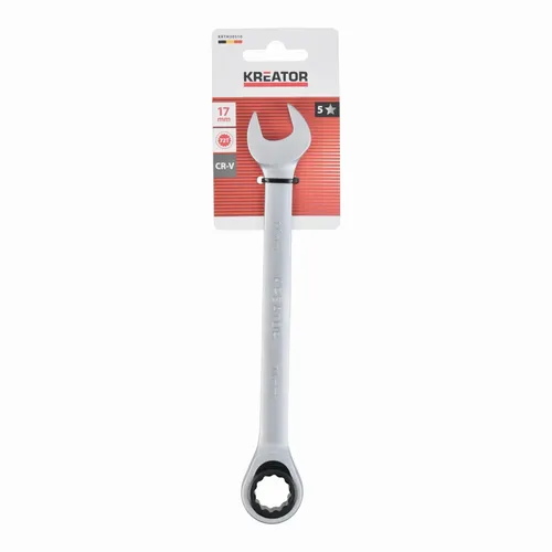 Oboustranný klíč očko-ráčna/otevřený 17 mm Kreator KRTH30510