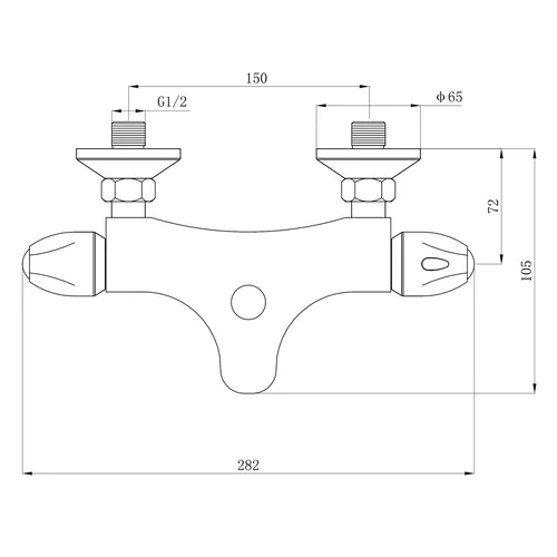 Baterie termostatická vanová, 150mm VITTORIA 72025
