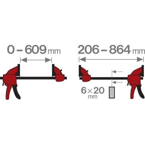 Svěrka rychloupínací, 600mm FORTUM 4755015