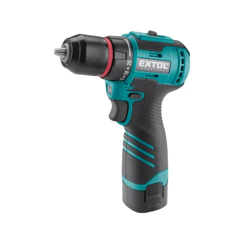 Vrtací šroubovák aku, brushless, 16v li-ion, 2×2ah EXTOL INDUSTRIAL 8791152