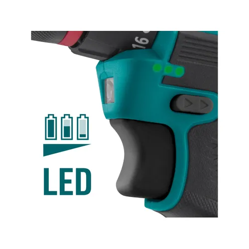 Vrtací šroubovák aku, brushless, 16v li-ion, 2×2ah EXTOL INDUSTRIAL 8791152