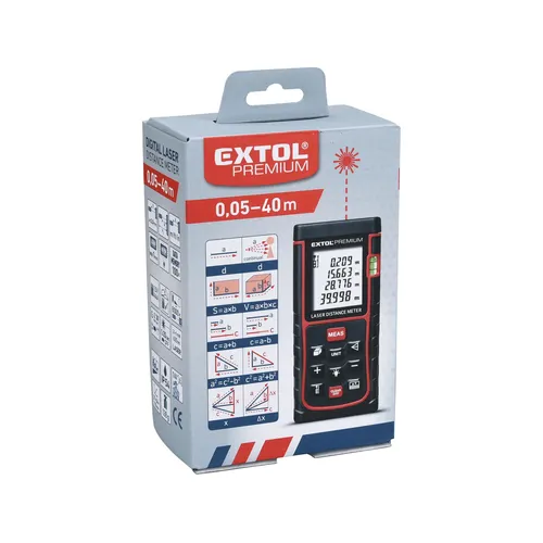 Zrušeno! nahrazeno výrobkem 8820047, metr laserový digitální 40m EXTOL PREMIUM 8820042