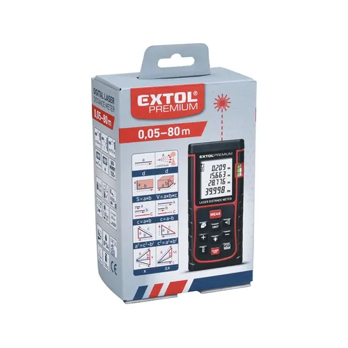 Zrušeno! nahrazeno výrobkem 8820047, metr laserový digitální 80m EXTOL PREMIUM 8820043