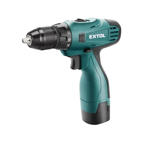 Zrušeno! nahrazeno výrobkem 8791152, vrtací šroubovák aku, 16,6v li-ion (2x), 2000mah EXTOL INDUSTRIAL 8791151